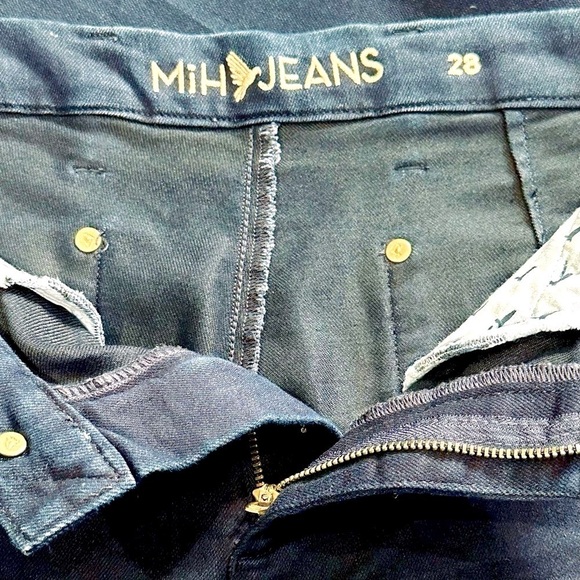 👖👠 M.I.H London Marrakesh Raw Blue Kick Flare Jeans |‎ Women’s 28 Retro 70s - Picture 5 of 8